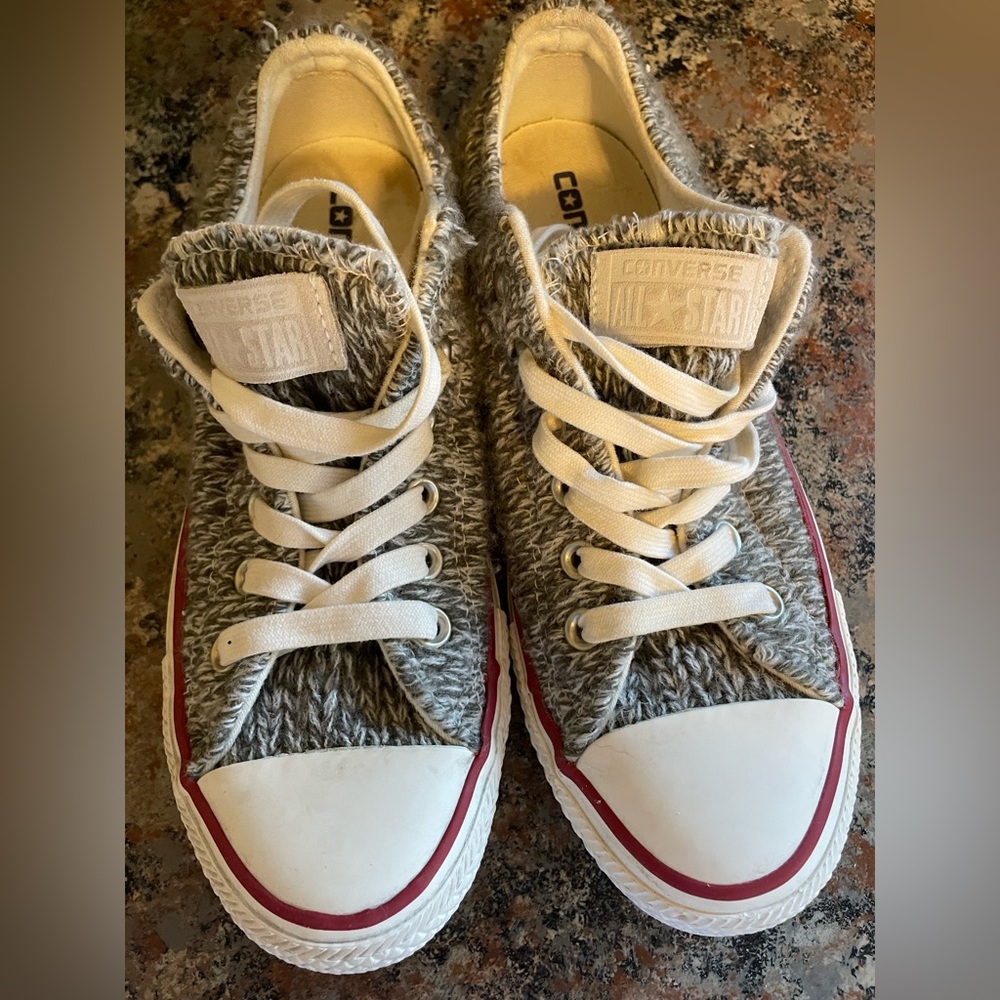 Converse with knit exterior